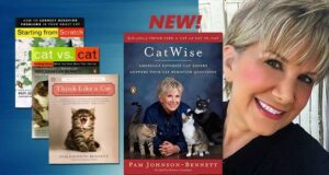 Pam Johnson-Bennett with books